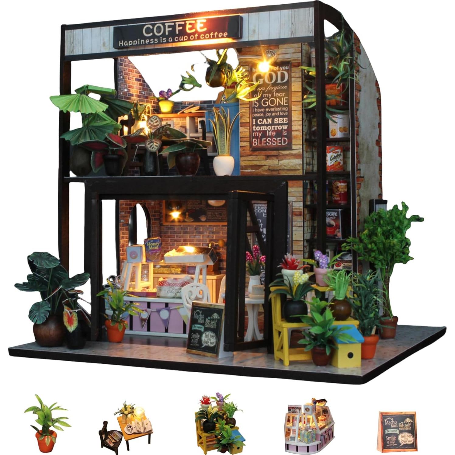 Casa de Muñecas Miniatura Flever DIY con Muebles 20x19x17cm