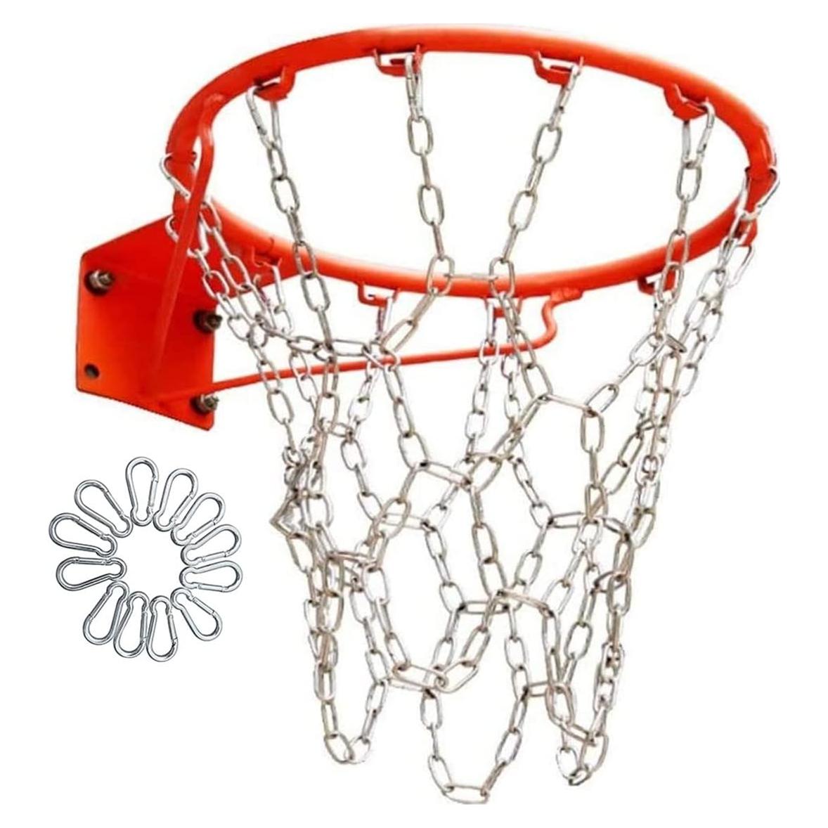 Red de Baloncesto de Cadena Acero Inoxidable DJDL 12 Ganchos