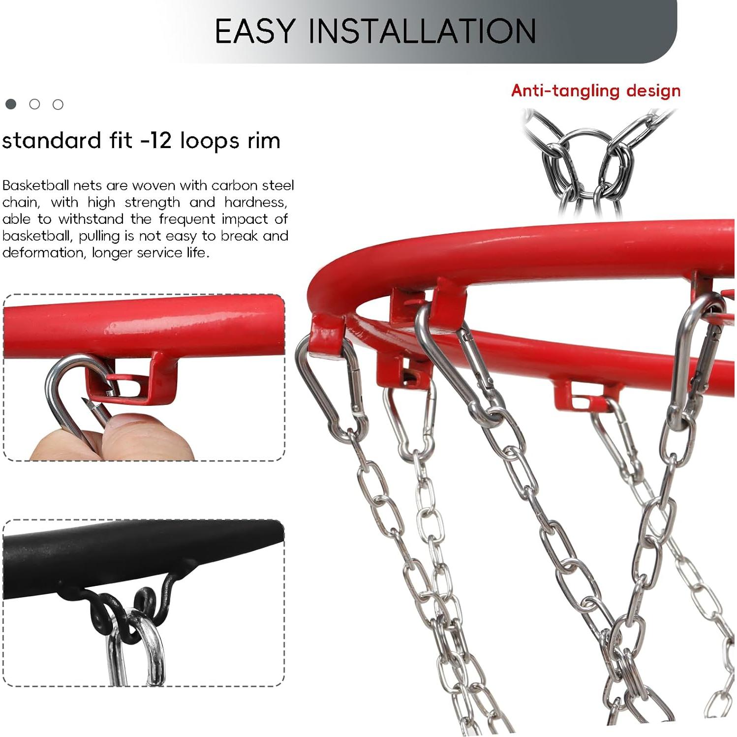 Red de Baloncesto Dakzhou LQW-002 Acero Inoxidable 450x450cm