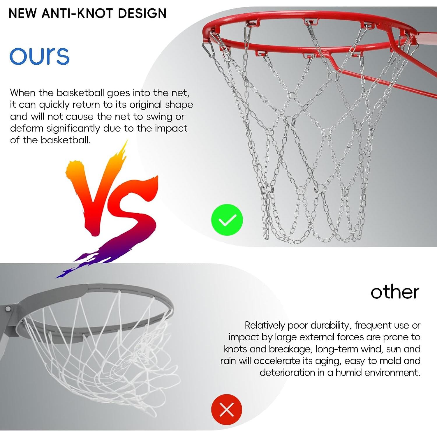 Red de Baloncesto Dakzhou LQW-002 Acero Inoxidable 450x450cm