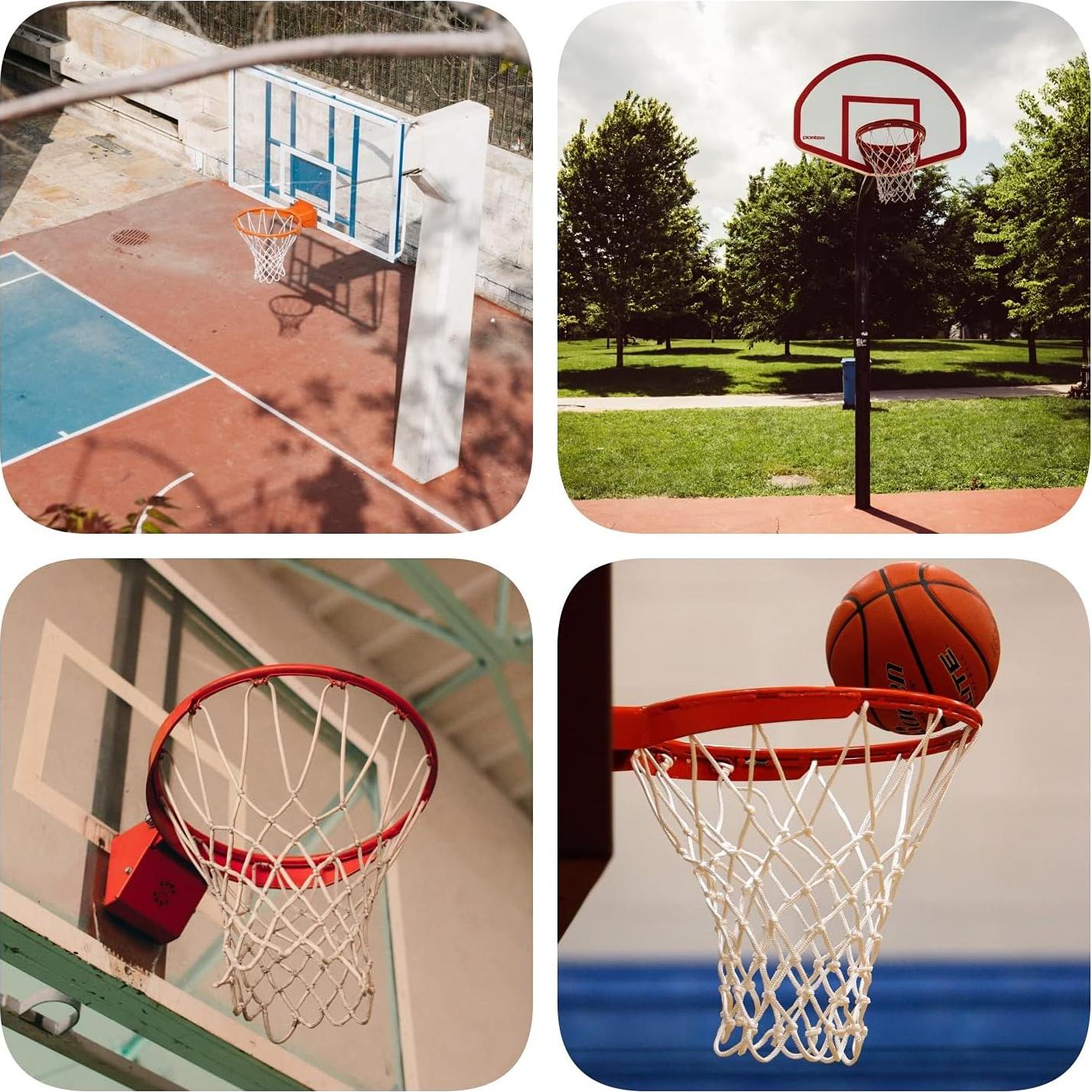 Red de Baloncesto BATDIYOW Alta Resistencia 12 Lazos 53cm