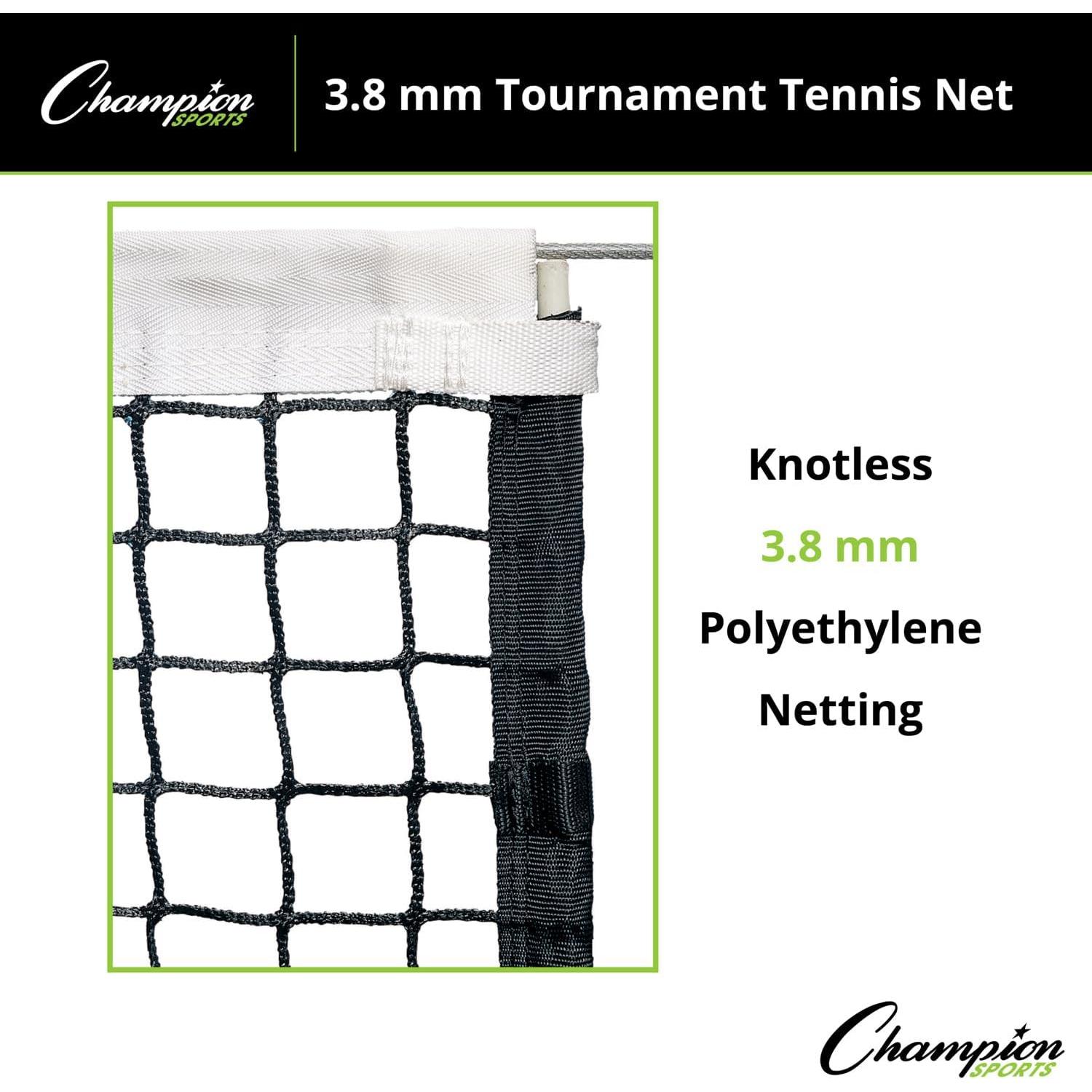 Red de Tenis Champion Sports 3.8 mm para Torneos 12.8 m