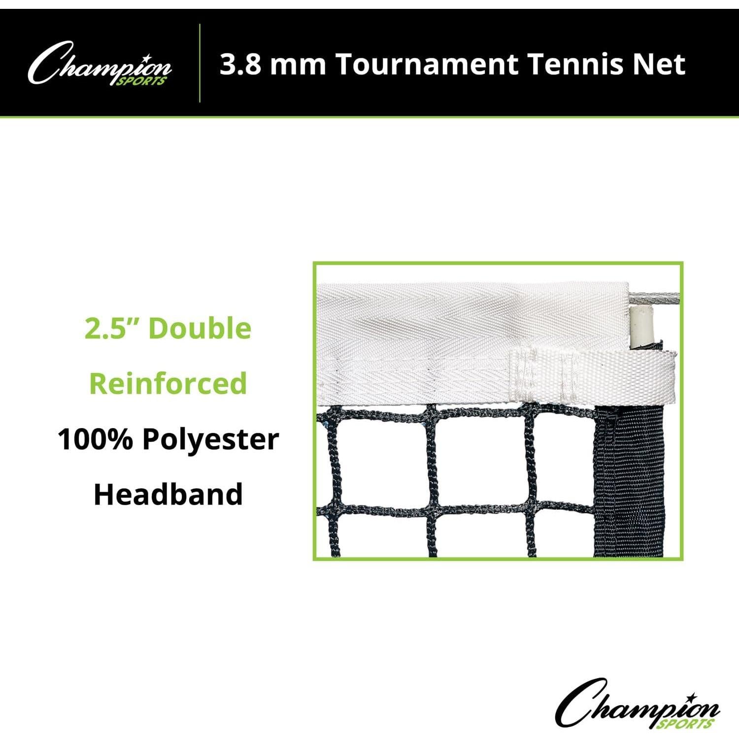 Red de Tenis Champion Sports 3.8 mm para Torneos 12.8 m