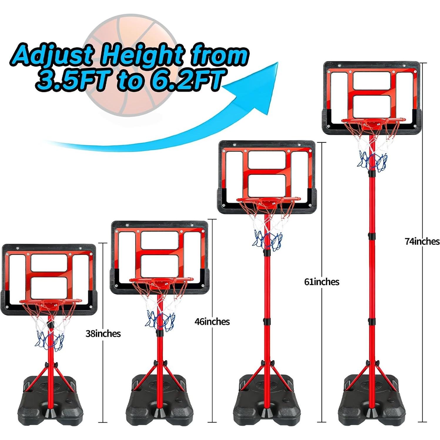 Aro de Baloncesto Ajustable ShyLizard 1.07m-1.88m para Niños