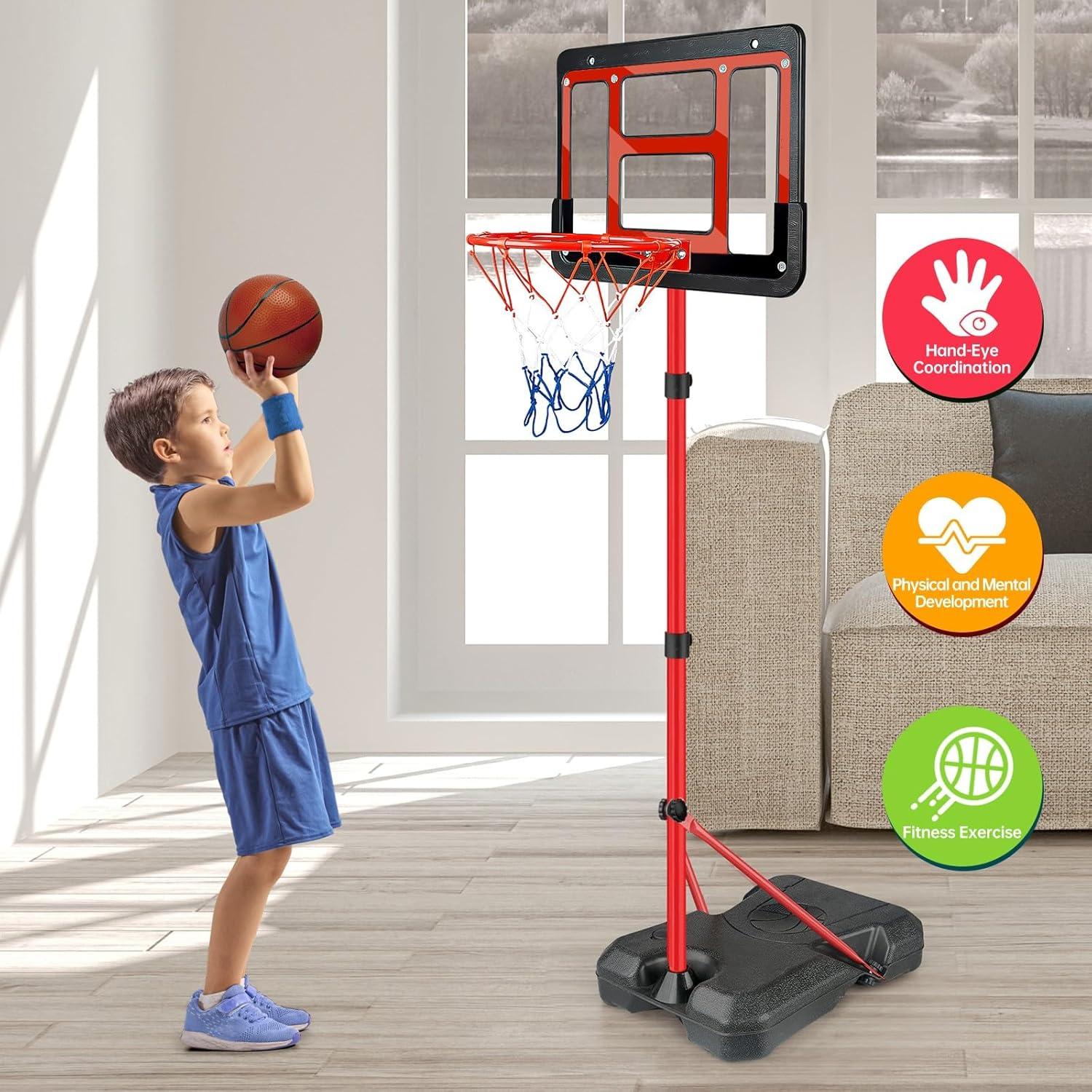 Aro de Baloncesto Ajustable ShyLizard 1.07m-1.88m para Niños