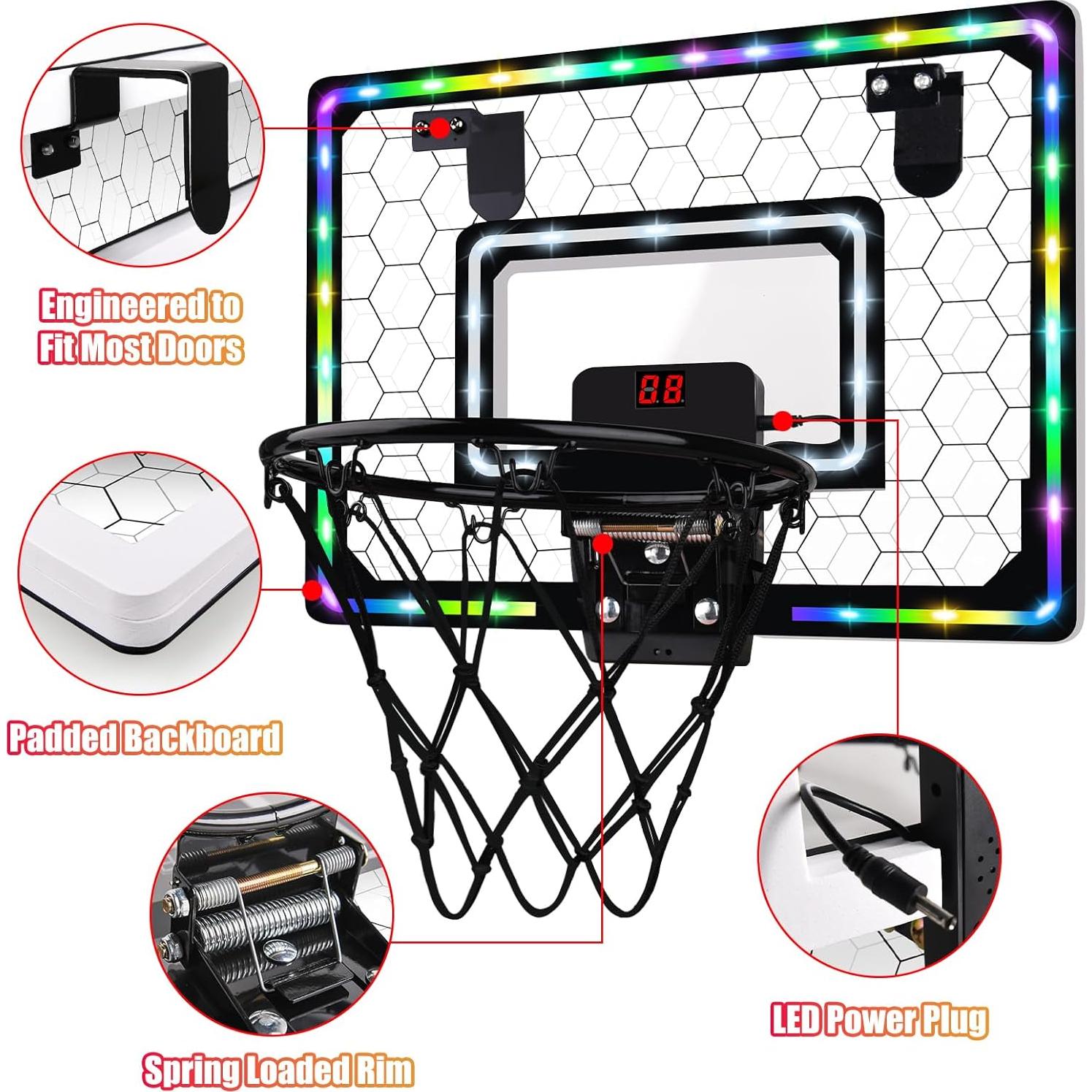 Aro de Baloncesto Interior Biulotter 45.72 cm con Luz LED