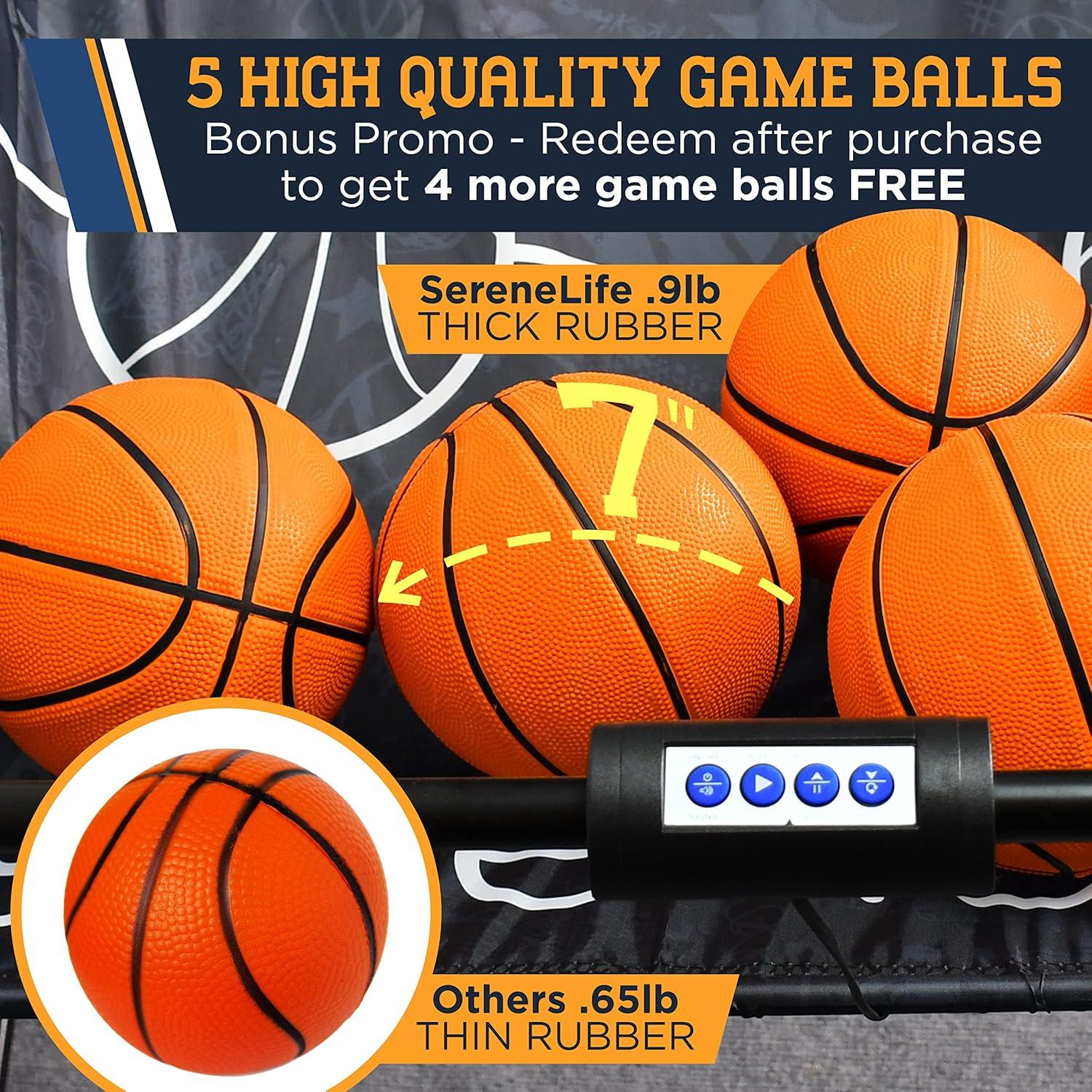 Juego de Baloncesto SereneLife SLBSKBG90 Doble Aro Plegable