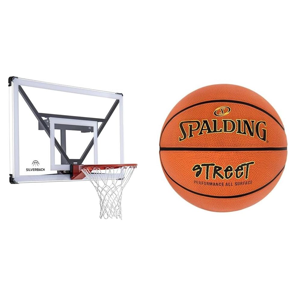 Aro de Baloncesto Silverback NXT 54" Montaje en Pared + Balón Spalding