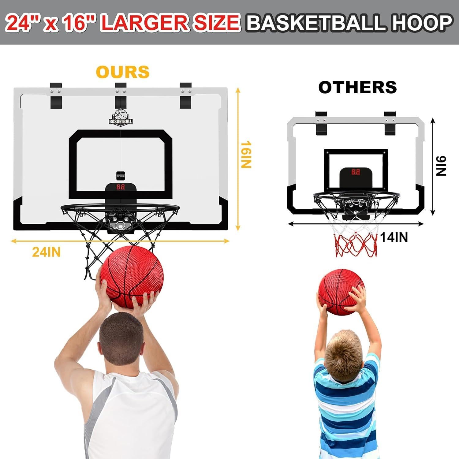 Aro de Baloncesto Interior HYES 60.96 cm con Marcador Electrónico