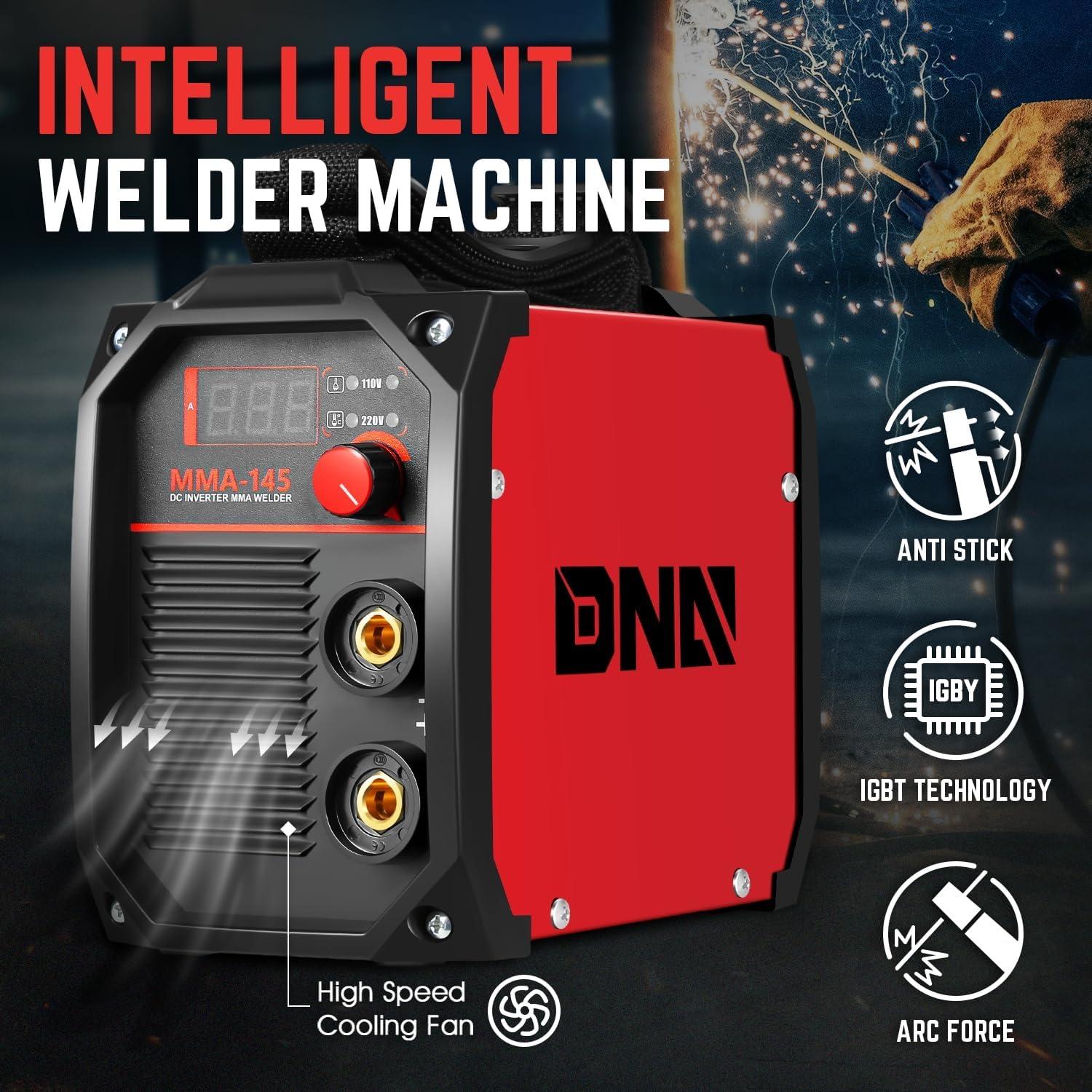 Soldador MMA Portátil DNA MOTORING 140A Pantalla LED
