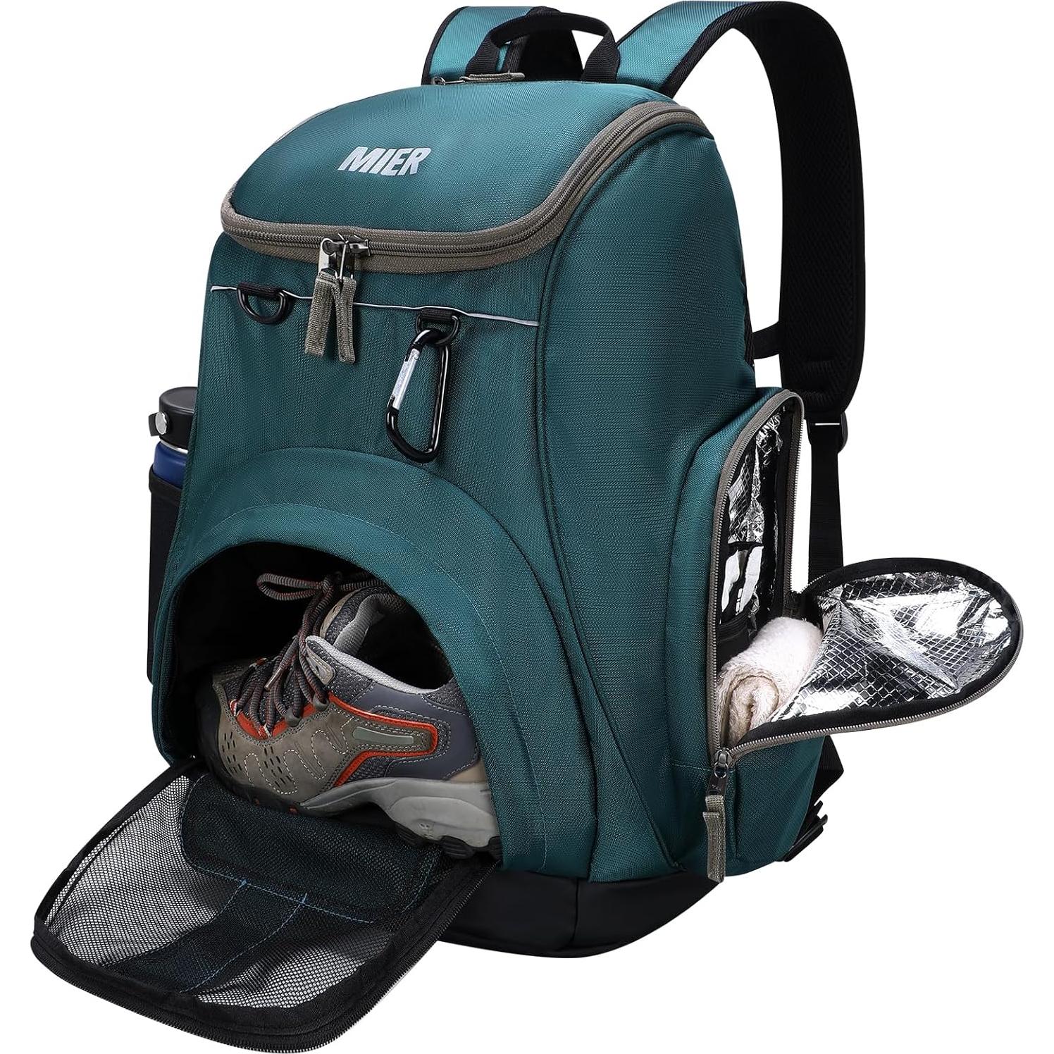 Mochila de Gimnasio MIER 40L con Compartimento para Balón y Zapatos