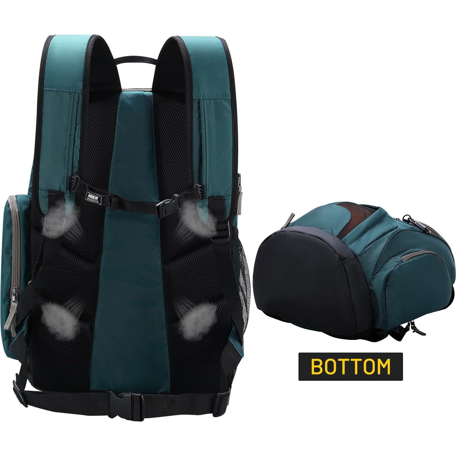 Mochila de Gimnasio MIER 40L con Compartimento para Balón y Zapatos