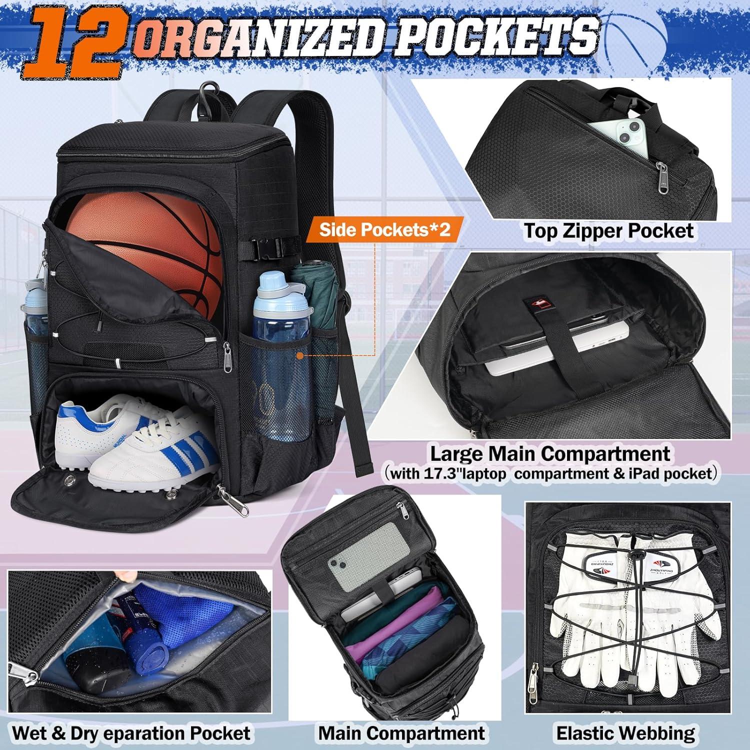 Mochila Deportiva RAINSMORE 45L para Baloncesto y Más