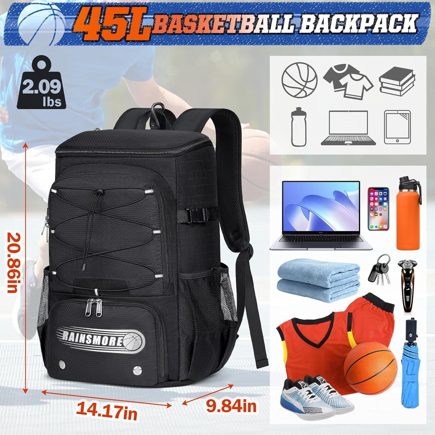 Mochila Deportiva RAINSMORE 45L para Baloncesto y Más
