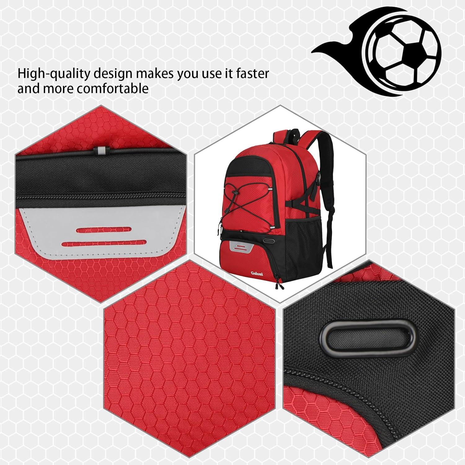 Mochila de Fútbol Goloni 30L Resistente al Agua Unisex