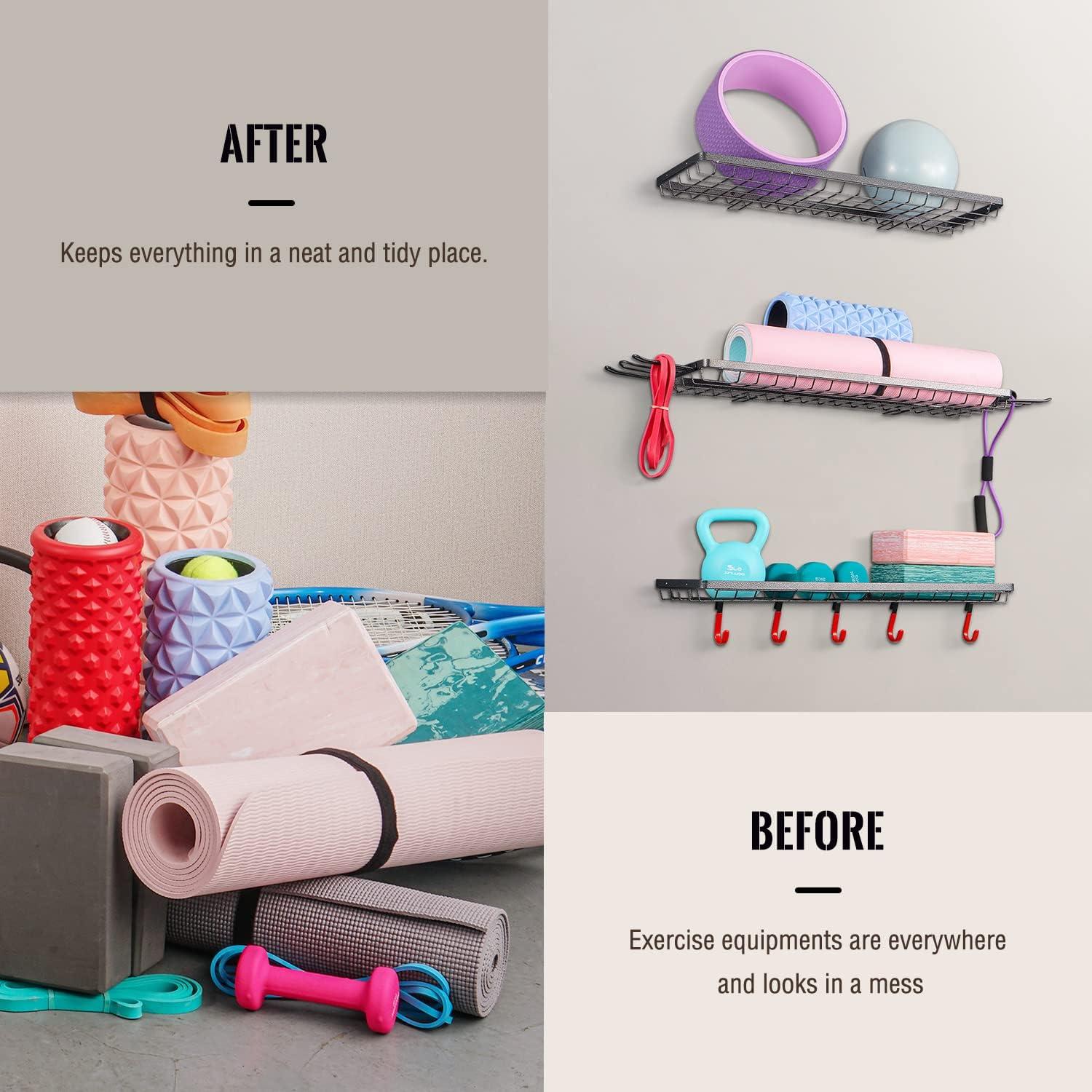 Estante de Almacenamiento Deportivo Mythinglogic 3 Estantes Pared