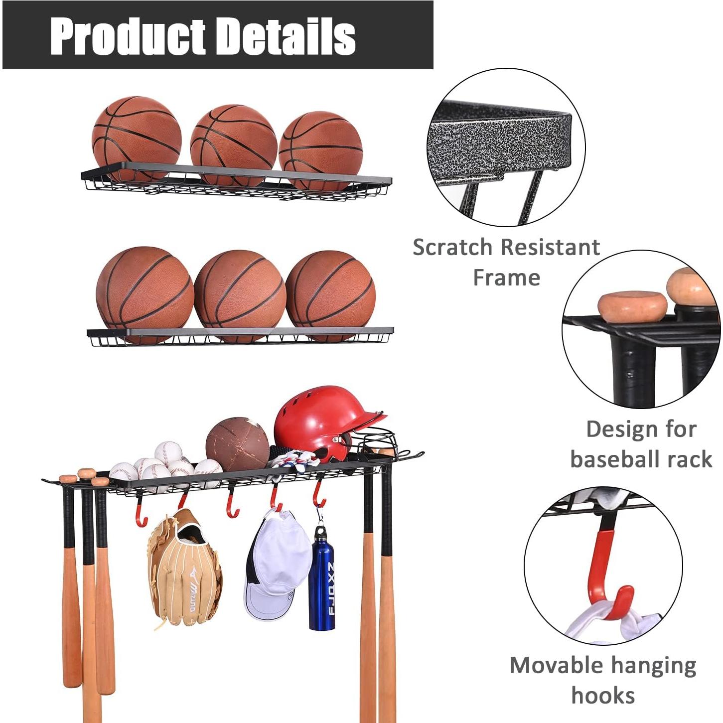 Estante de Almacenamiento Deportivo Mythinglogic 3 Estantes Pared