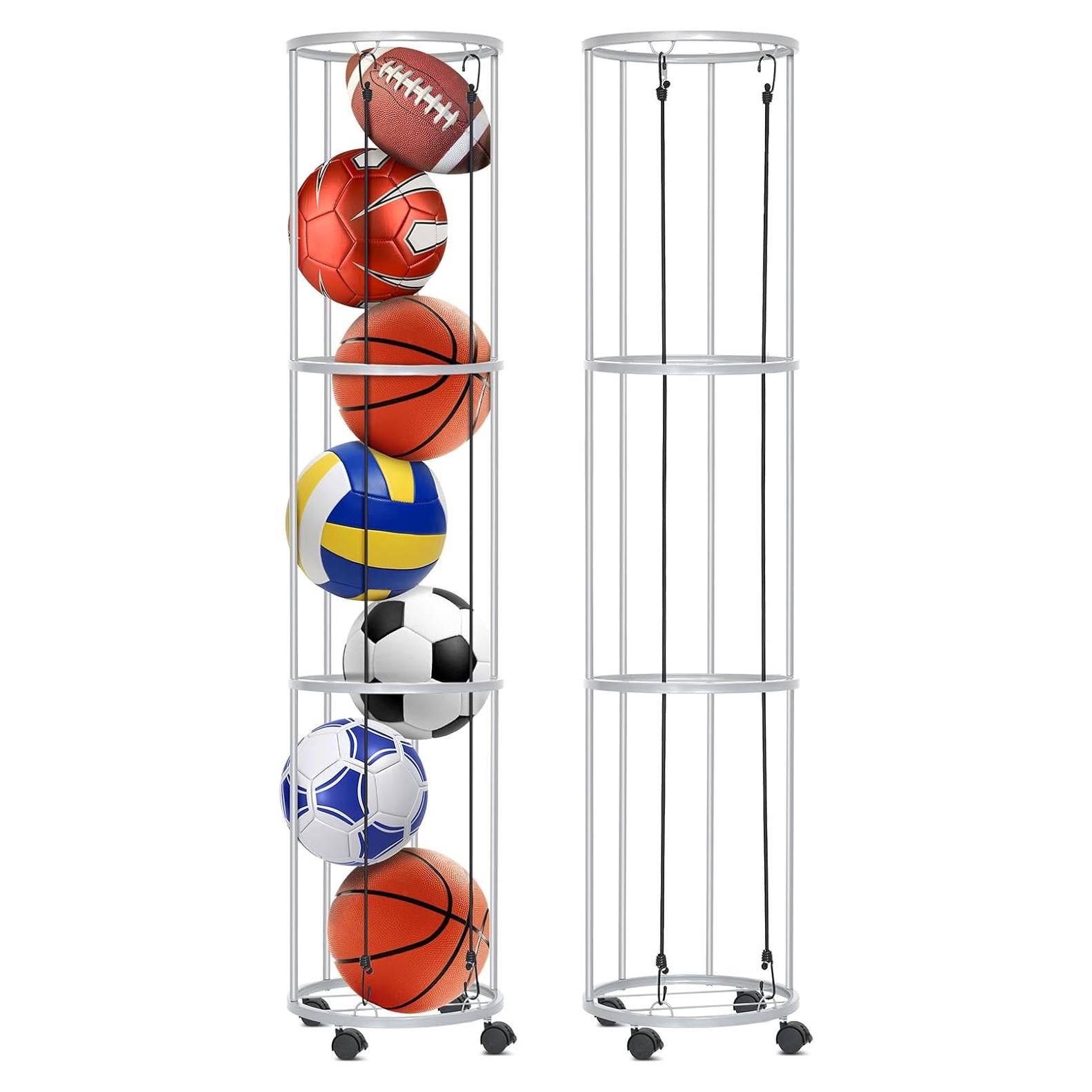 Soporte para Balones Rolitwils 2-en-1 Montaje Pared o Móvil