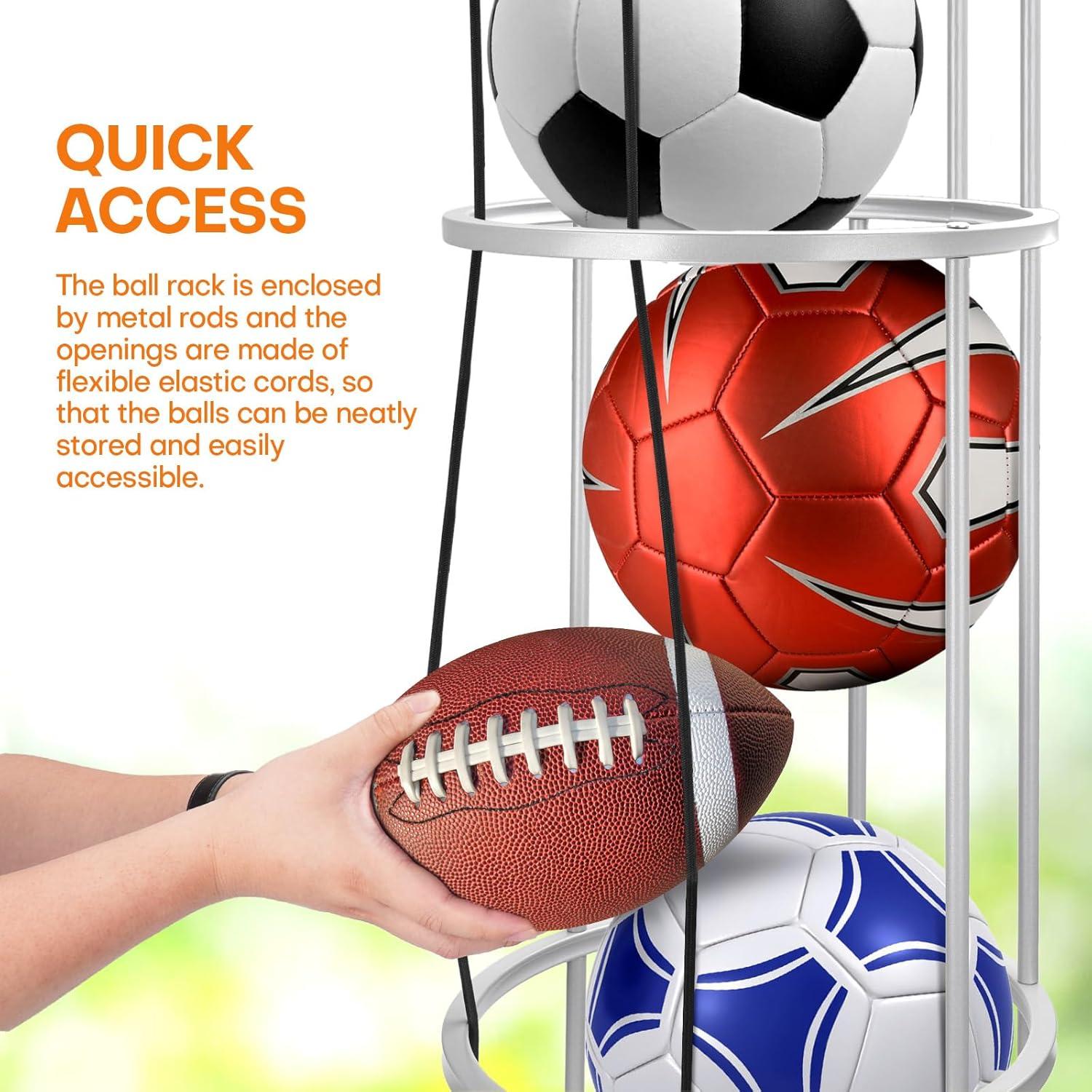 Soporte para Balones Rolitwils 2-en-1 Montaje Pared o Móvil