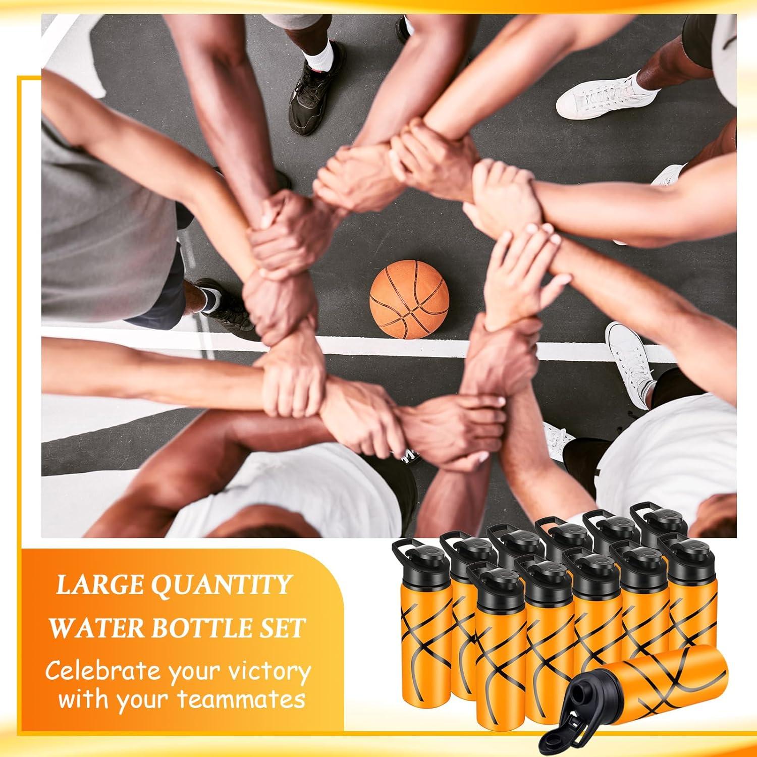 Botellas de Agua Reutilizables Gerrii 600 ml Baloncesto 12 Pcs