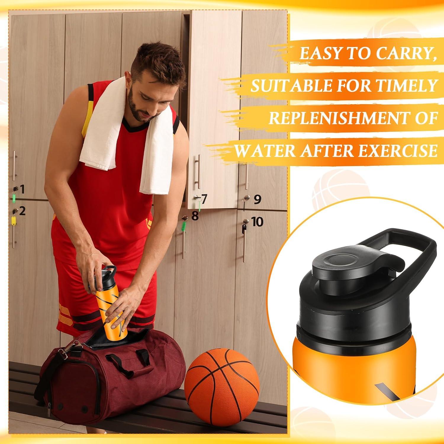 Botellas de Agua Reutilizables Gerrii 600 ml Baloncesto 12 Pcs