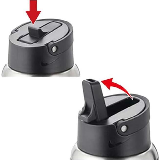 Botella de Acero Inoxidable Nike 700 ml con Tapa de Paja