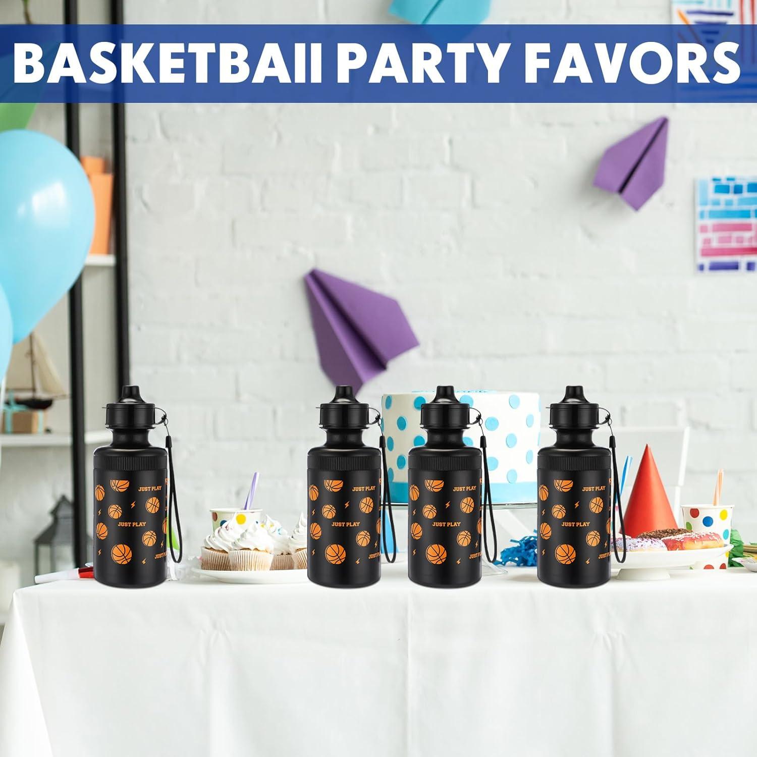 Conjunto de 12 Botellas de Agua Deportivas Maxdot 530 ml Negro