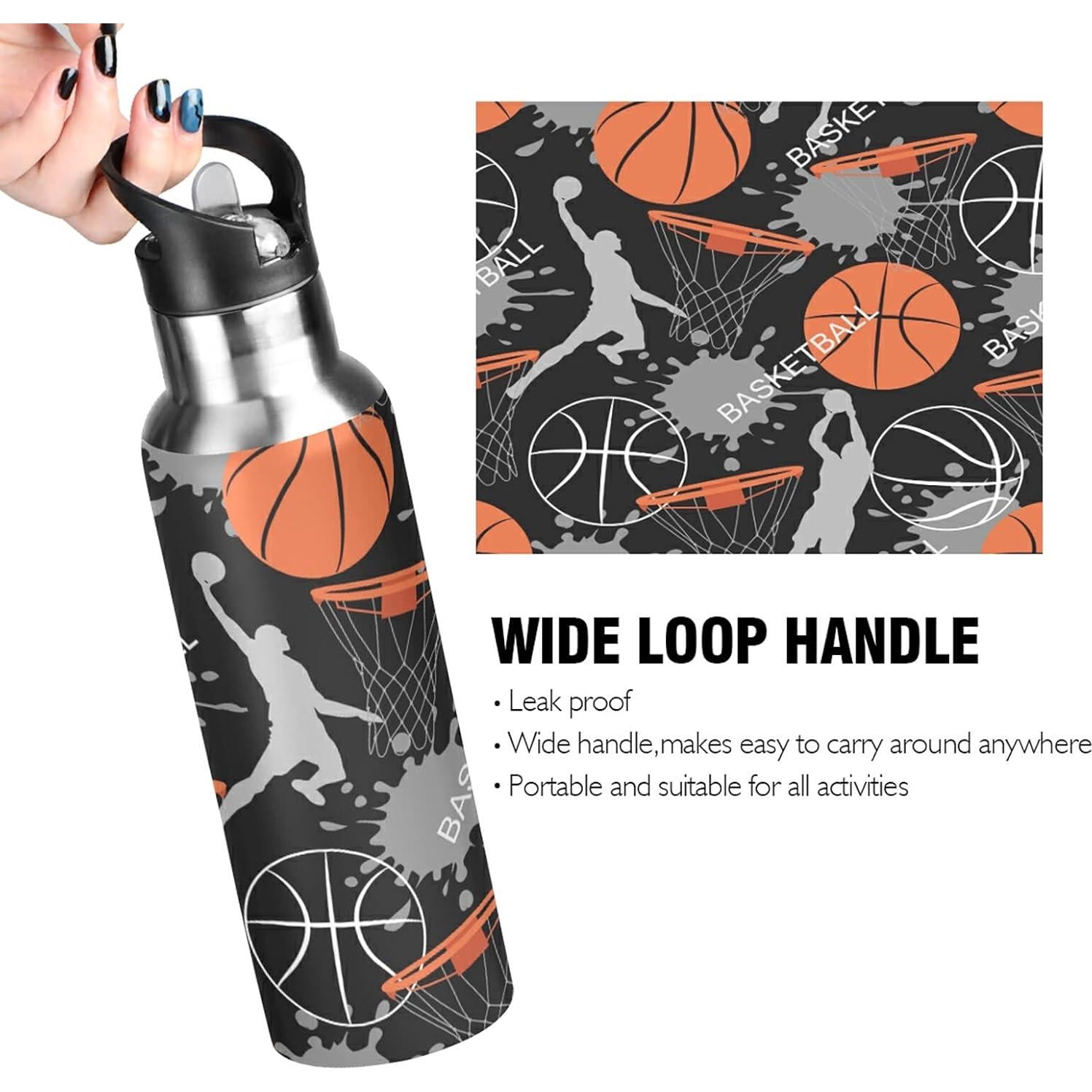 Botella de Agua Termo AUUXVA 600ml Acero Inoxidable Aislada