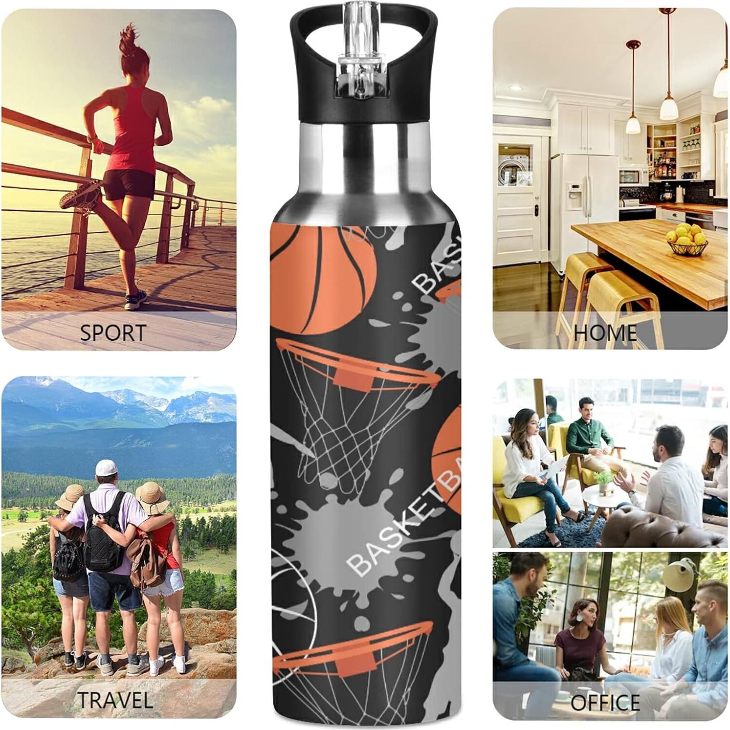 Botella de Agua Termo AUUXVA 600ml Acero Inoxidable Aislada