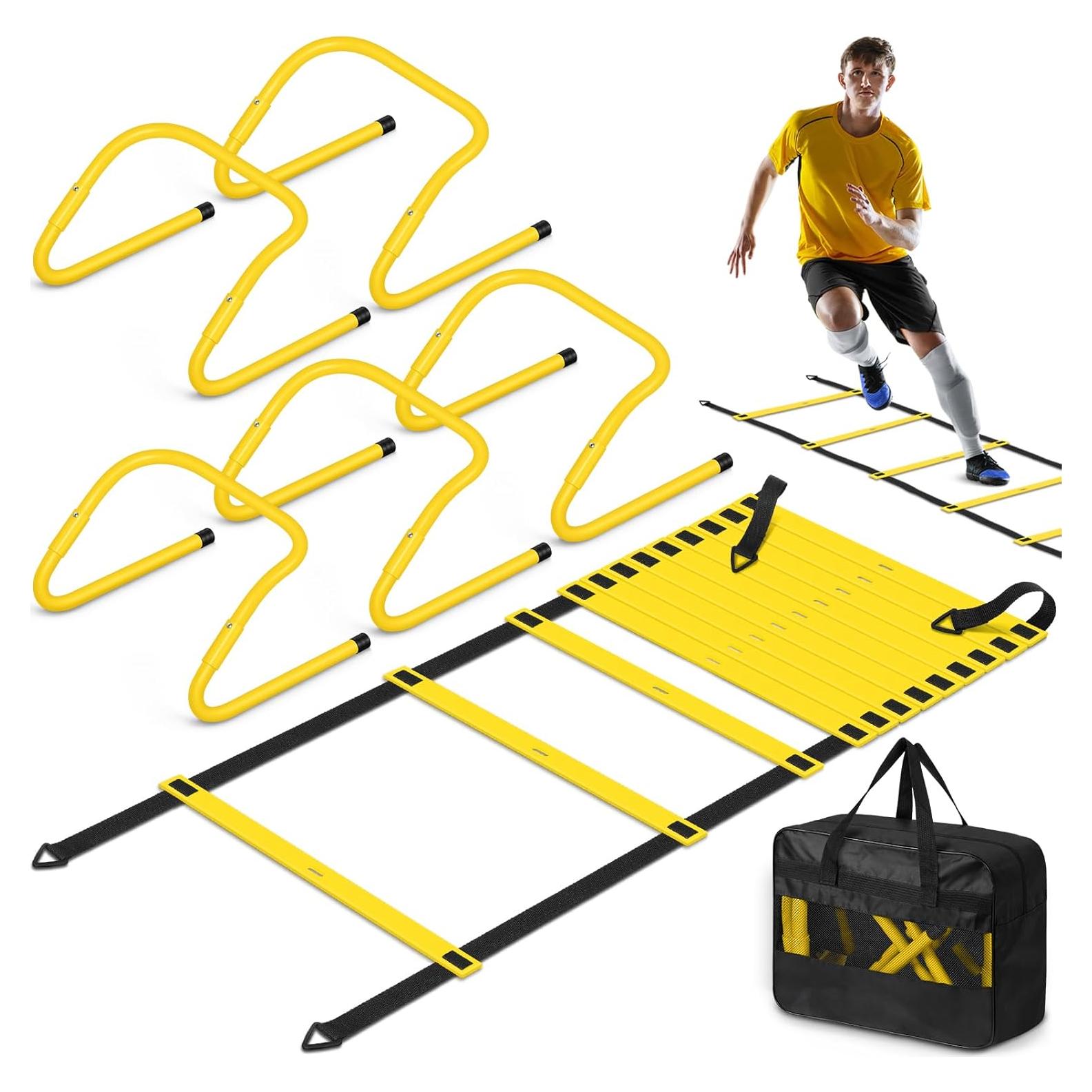 Set de Entrenamiento de Velocidad y Agilidad SMTPDT - 5 Vallas y Escalera