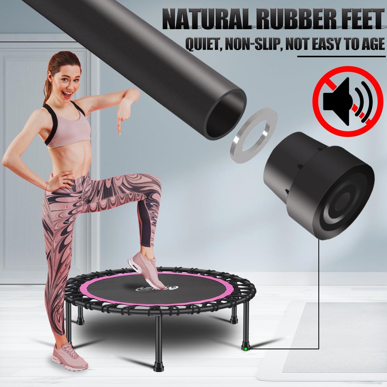 Trampolín de Fitness Newan 40" Rosa Redondo 150kg