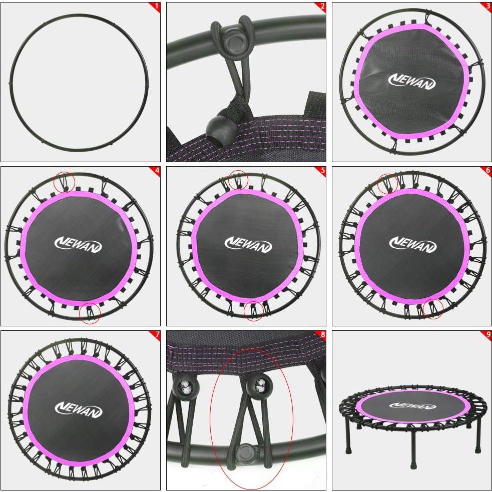 Trampolín de Fitness Newan 40" Rosa Redondo 150kg