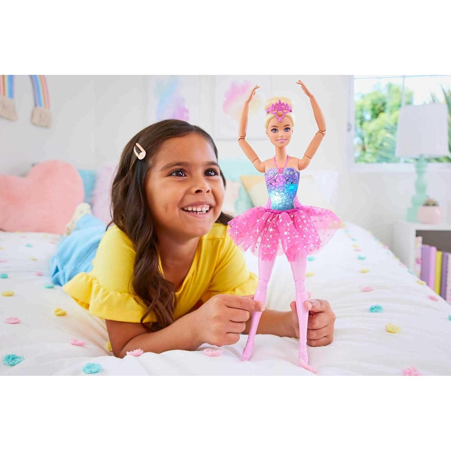 Muñeca Bailarina Iluminada Barbie Dreamtopia con Tutú Rosa