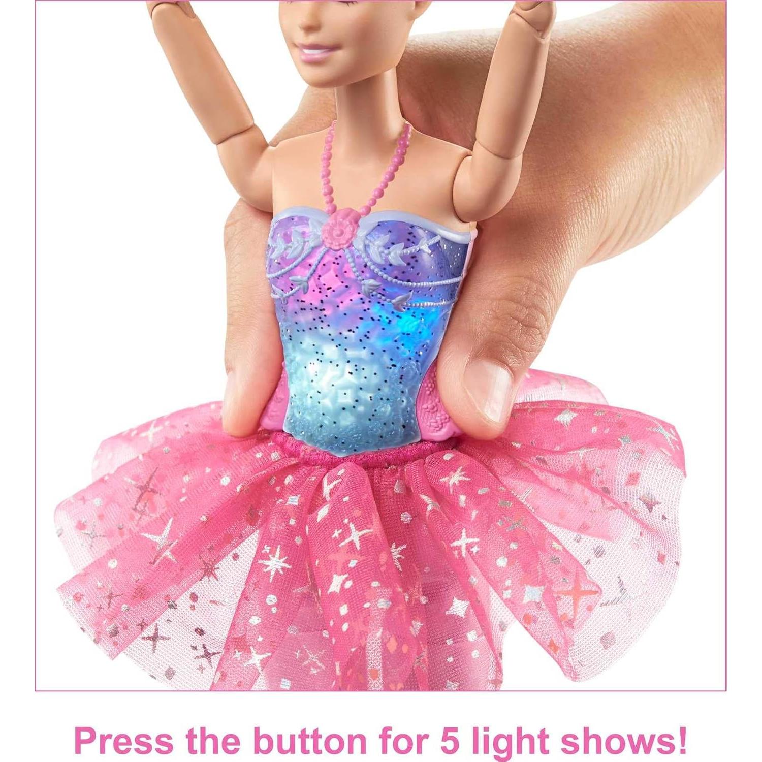 Muñeca Bailarina Iluminada Barbie Dreamtopia con Tutú Rosa
