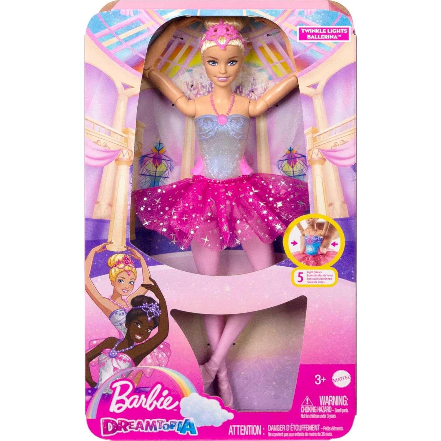 Muñeca Bailarina Iluminada Barbie Dreamtopia con Tutú Rosa