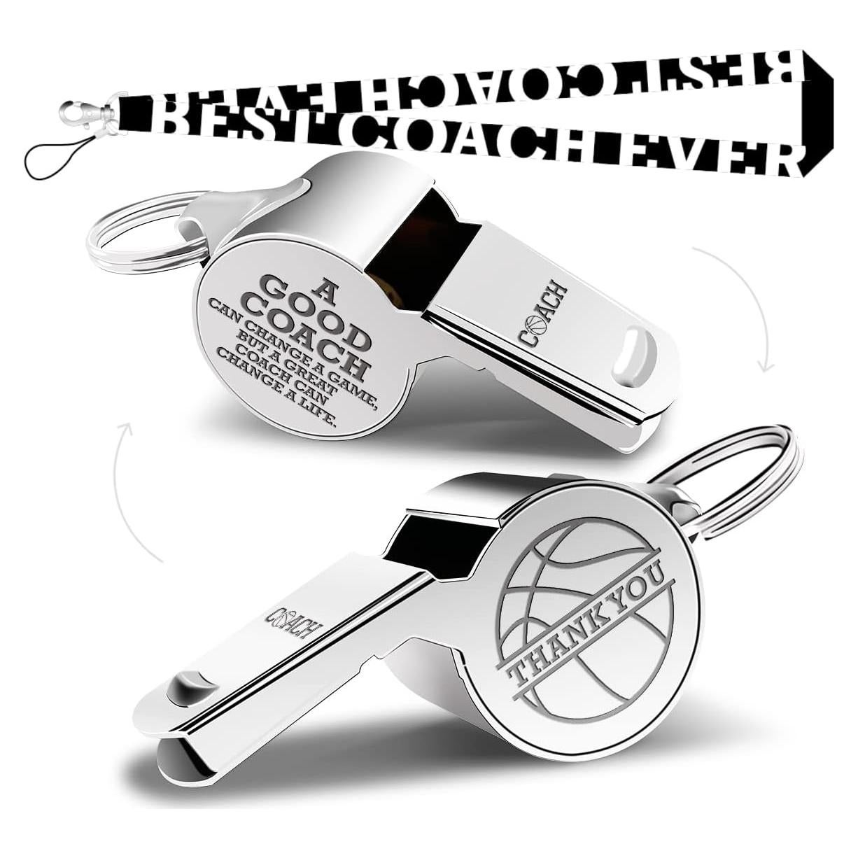 Silbato de Acero Inoxidable Fkovcdy con Cordón - Ruidoso y Duradero