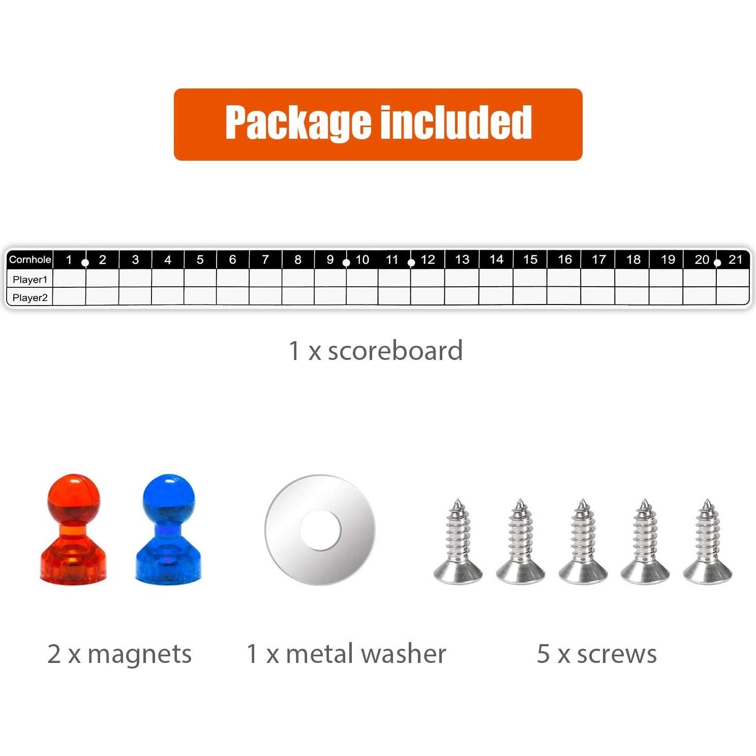 Tablero Magnético de Puntaje para Corn Hole Waybelive - Fácil Instalación