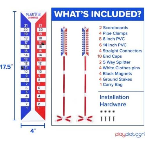 Tablero de Puntuación Cornhole Play Platoon con Accesorios