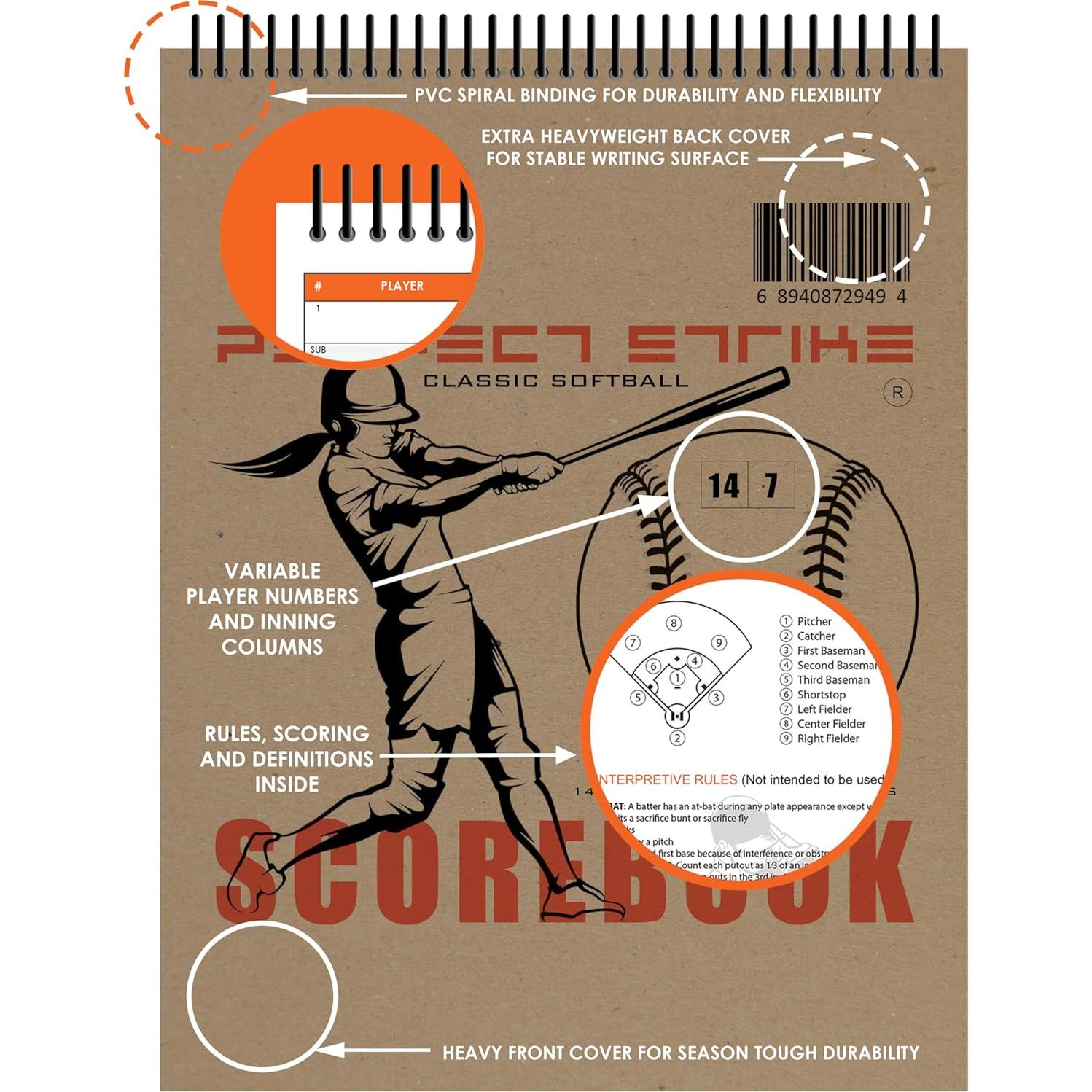 Libro de Puntuación de Softbol Perfect Strike 40 Páginas