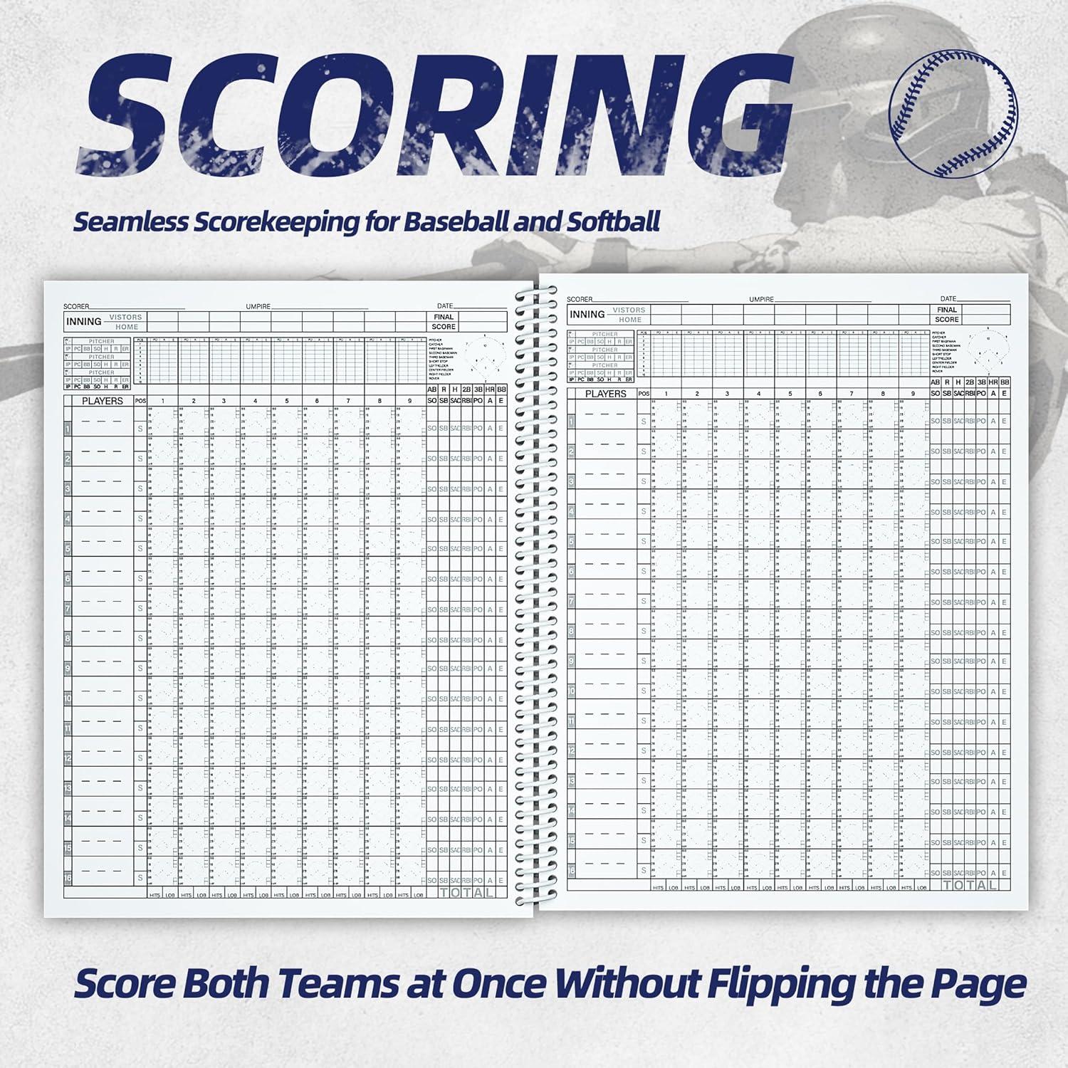 Libro de Puntuación de Béisbol y Softbol MR INBSN-2821 - 35 Juegos