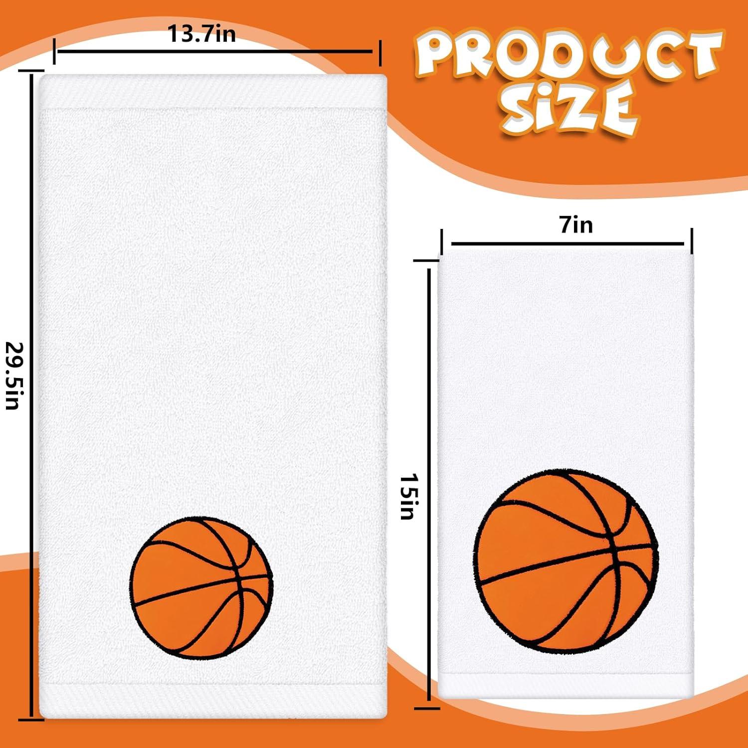 Toallas de Mano de Algodón JarThenaAMCS - 2 Pcs Baloncesto 75x34.8cm