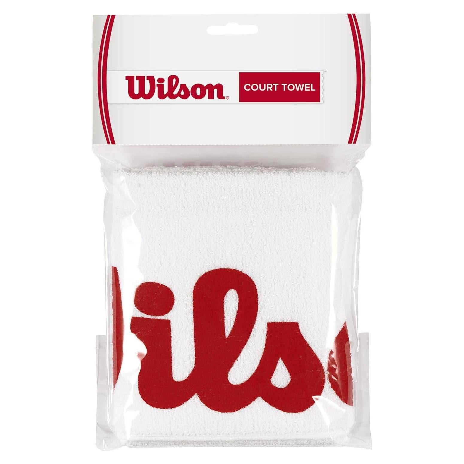 Toalla Deportiva Wilson Cancha 75x50cm Blanca/Roja