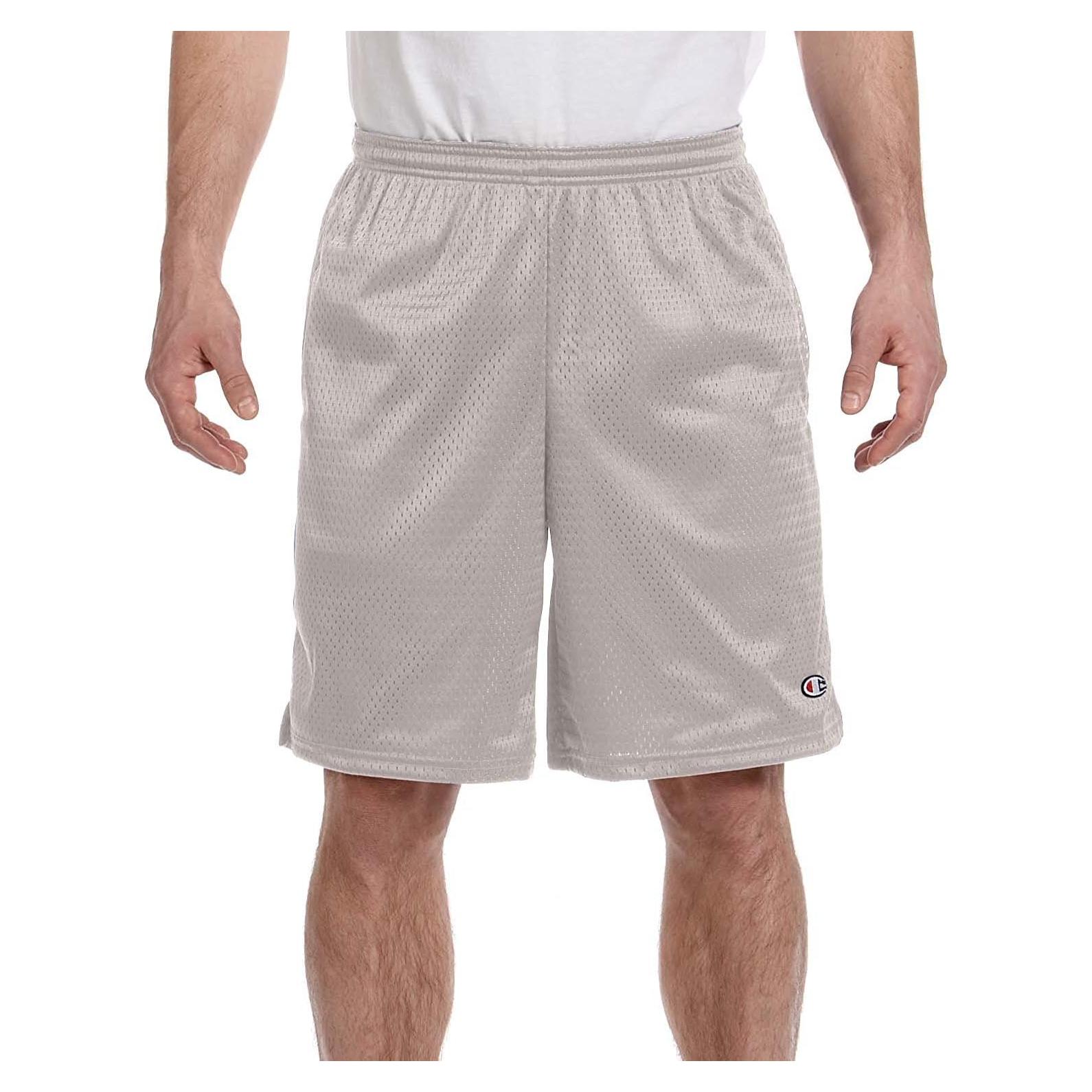 Pantalones Cortos de Malla Larga Champion Hombre Gris