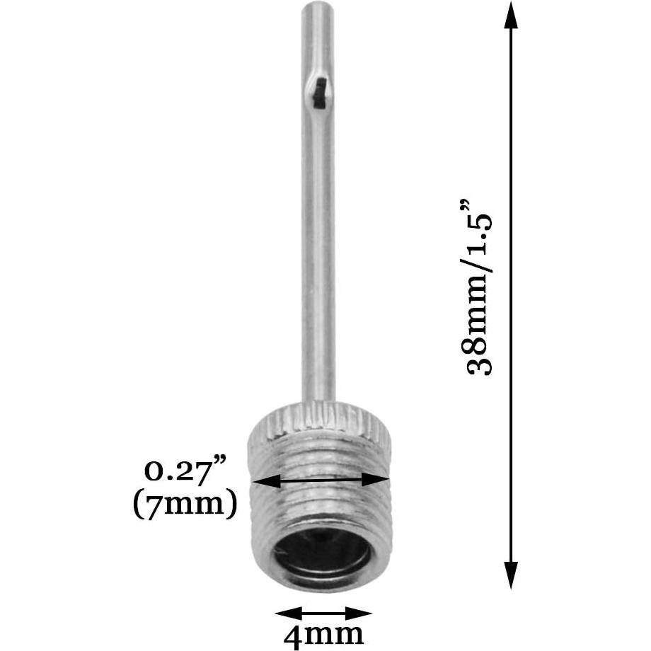 100 Agujas de Bomba de Pelotas Famgee Acero Inoxidable