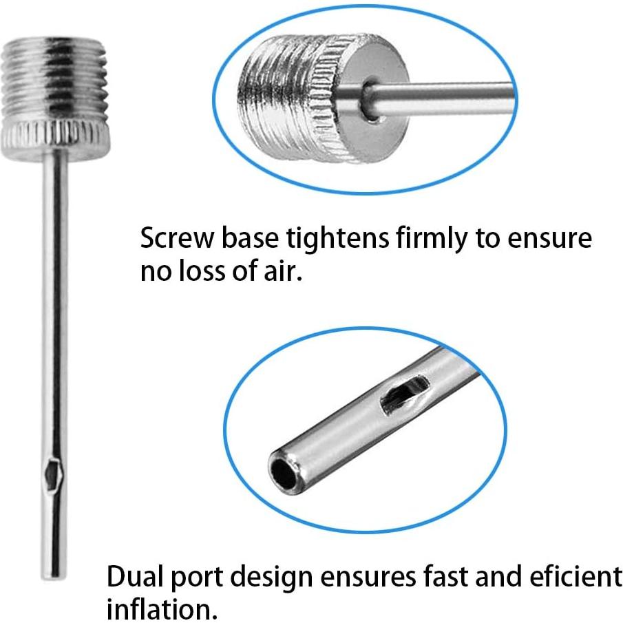 100 Agujas de Bomba de Pelotas Famgee Acero Inoxidable