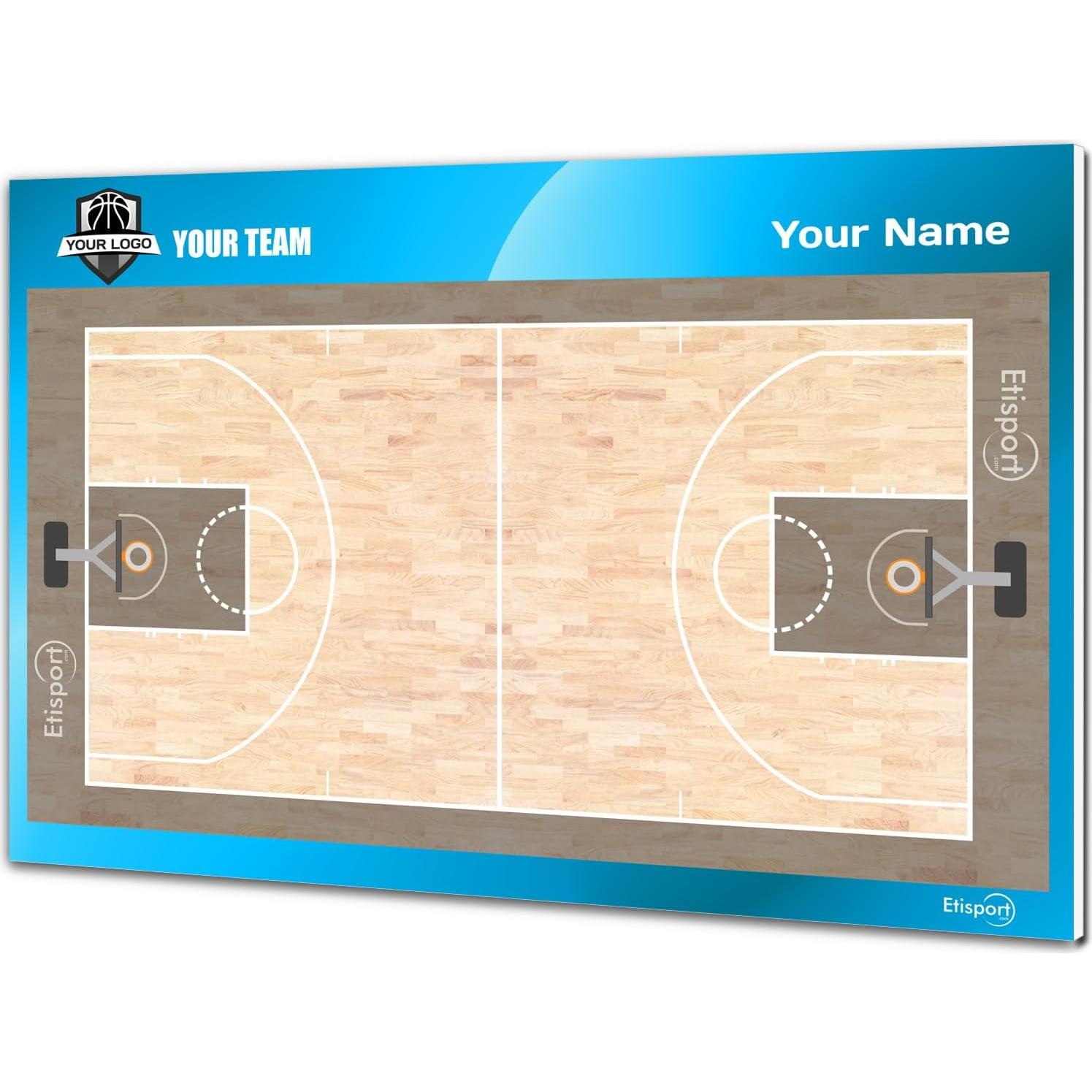 Tablero Táctico de Baloncesto Etisport Doble Cara 30.5x20.5cm