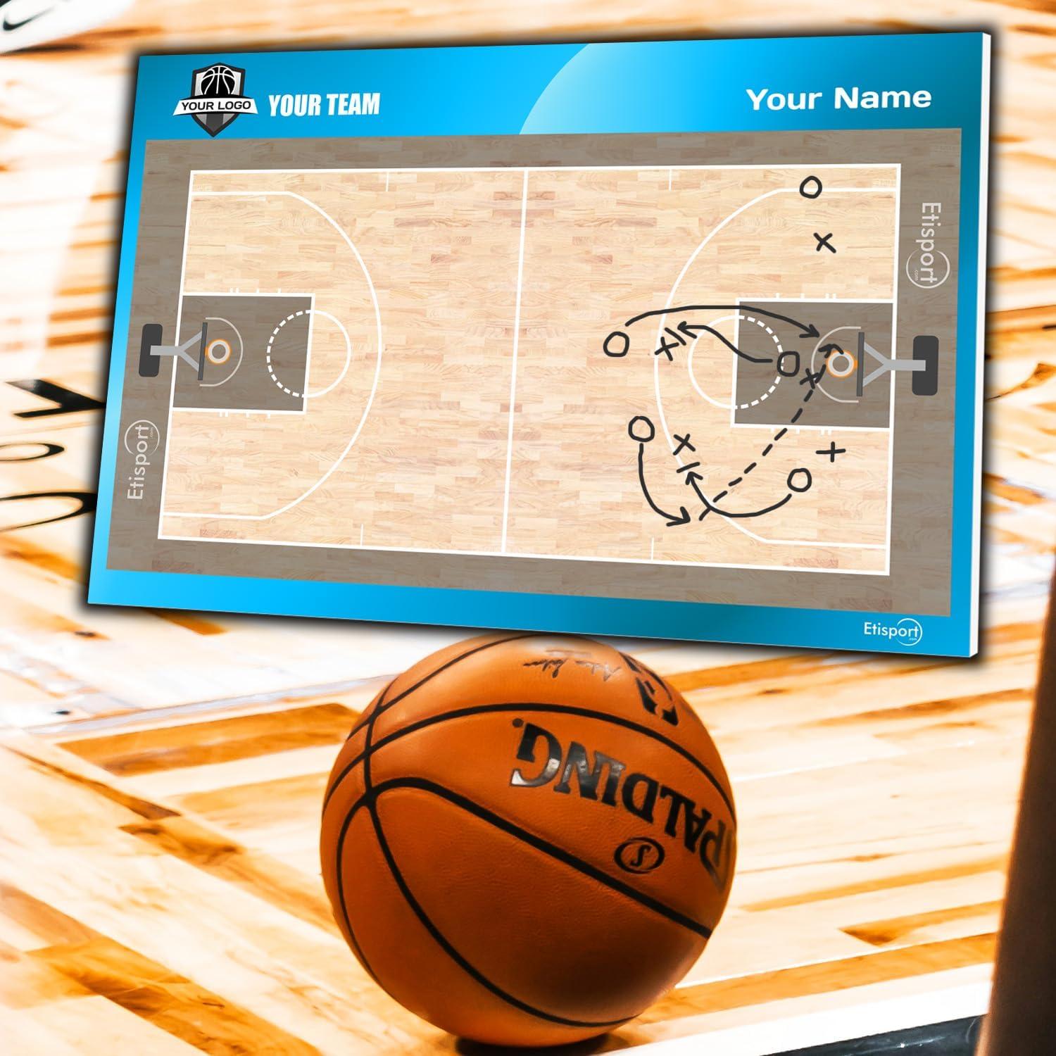 Tablero Táctico de Baloncesto Etisport Doble Cara 30.5x20.5cm