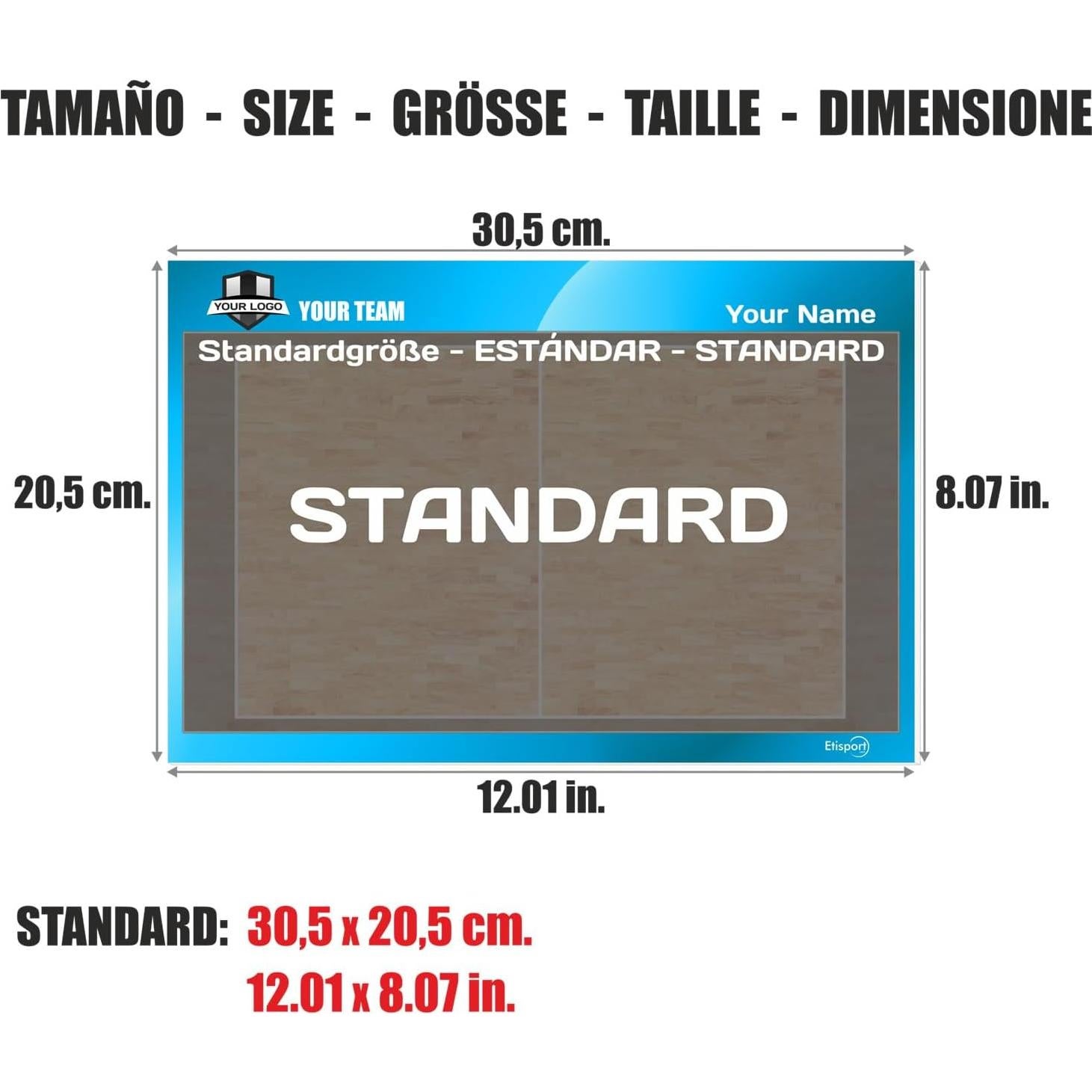 Tablero Táctico de Baloncesto Etisport Doble Cara 30.5x20.5cm