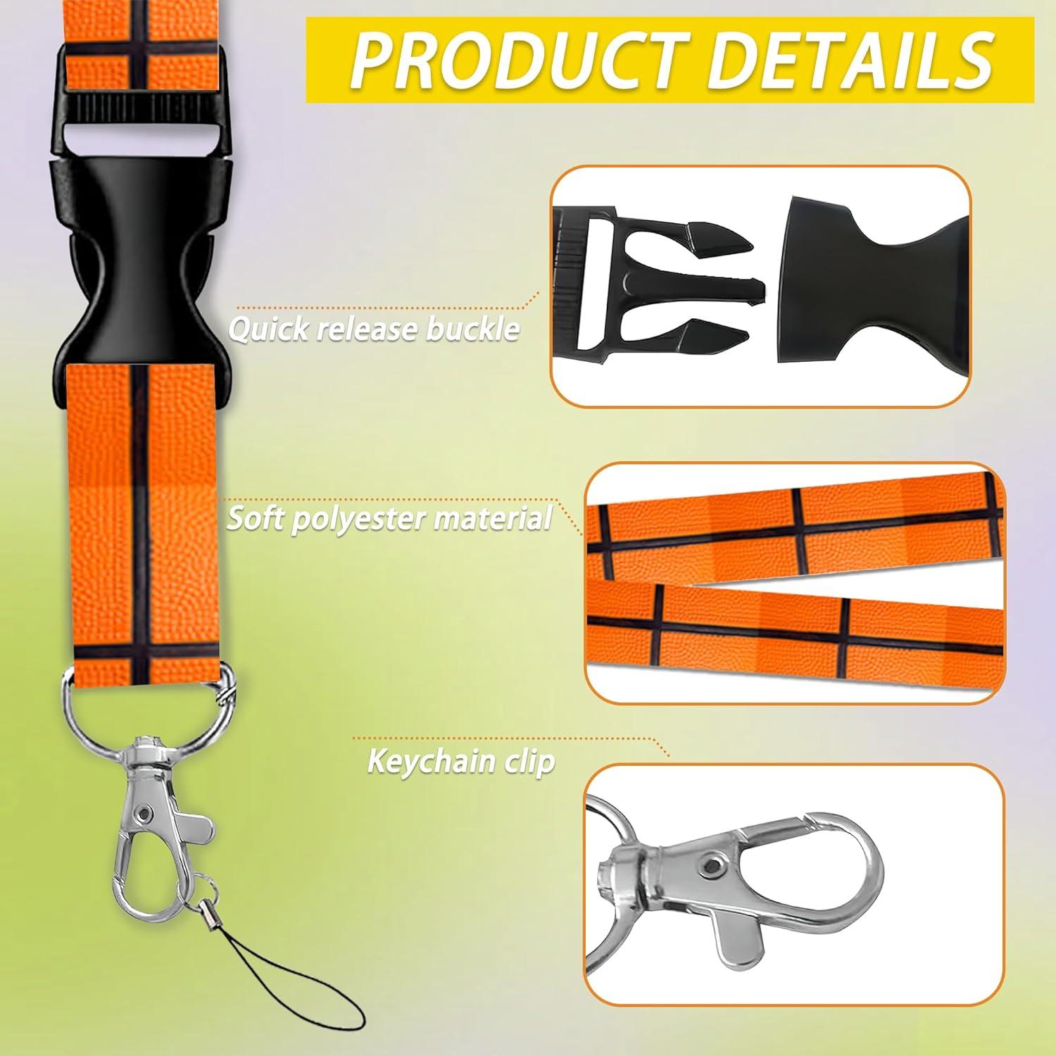 Porta Credencial Retráctil con Cordón AZCXOIC Baloncesto