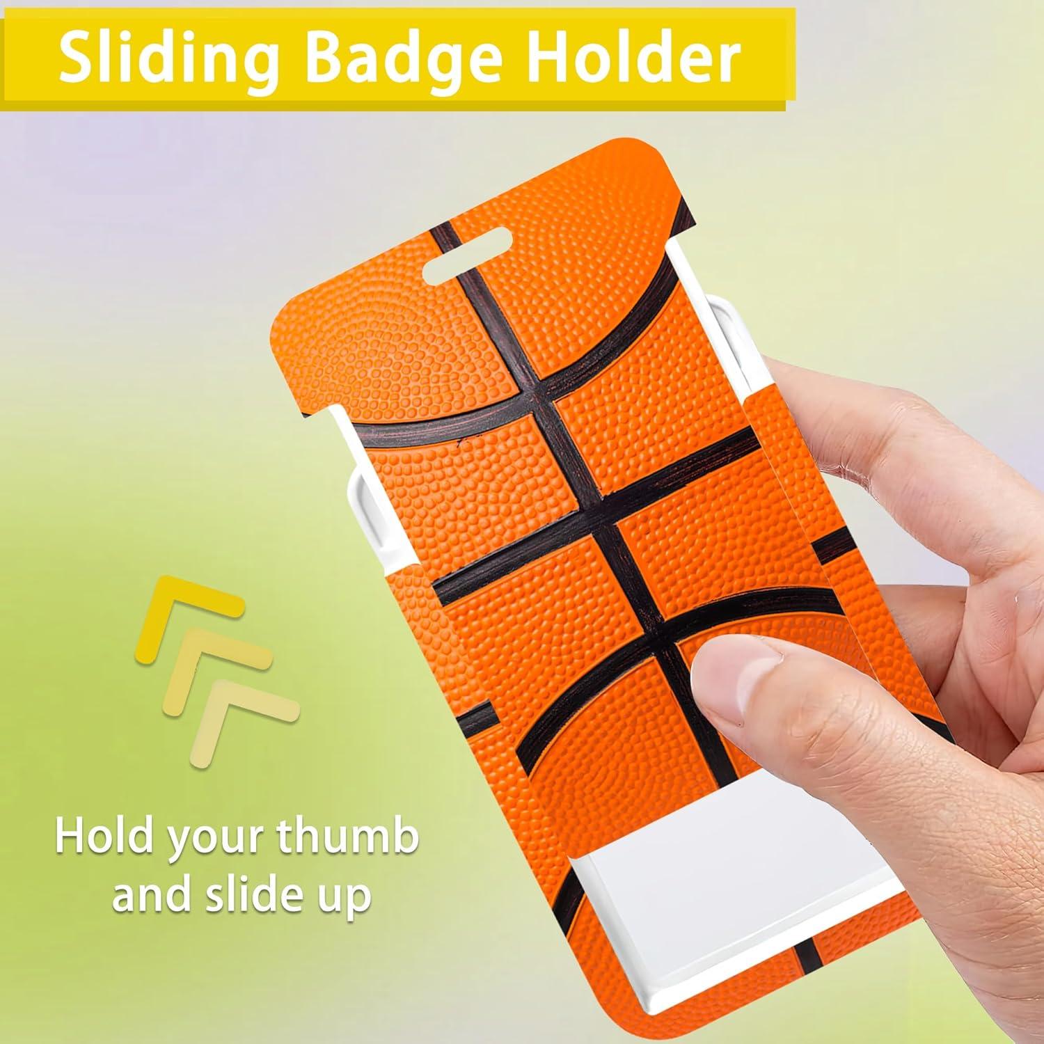 Porta Credencial Retráctil con Cordón AZCXOIC Baloncesto